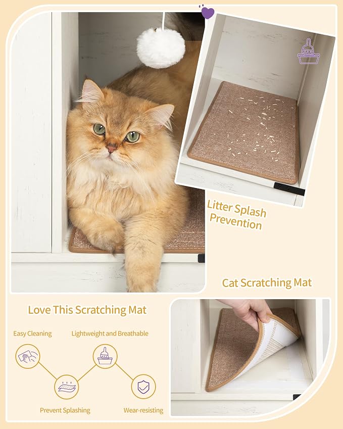 Cat Litter Box Enclosure, Hidden Litter Box Cabinet Furniture - Image 5