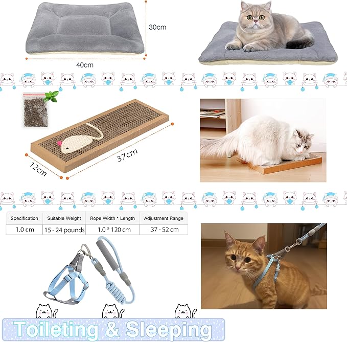 39PCS Kitten Starter Kit, Cat Supplies, Featuring 23-Piece Toy Set, Single-use - Image 4