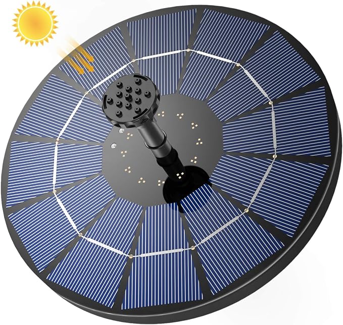 AISITIN Solar Fountain with 3.5 W Solar Panel, 1500 mAh Battery by AISITIN