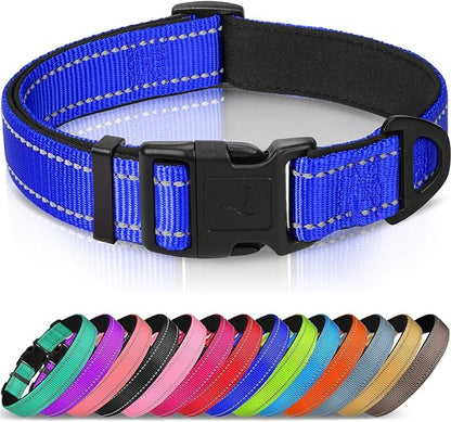 Joytale Reflective Dog Collar, Soft Neoprene Padded, Metal D-Ring, Nylon Pet by Joytale