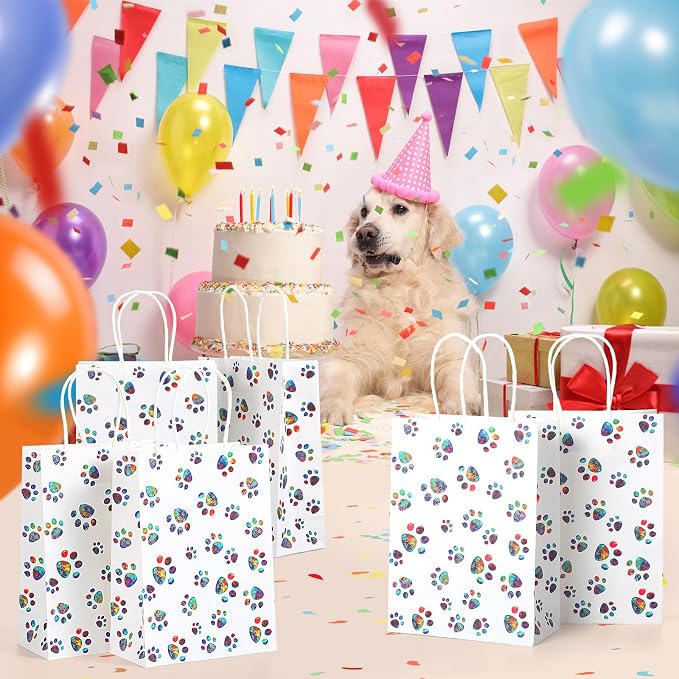 Blulu 20 Pcs Puppy Dog Paw Gift Bags - Image 6