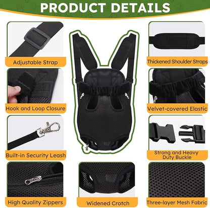 Pet Carrier Backpack, Hands-Free Adjustable Dog Front Carrier Legs Out & - Image 2