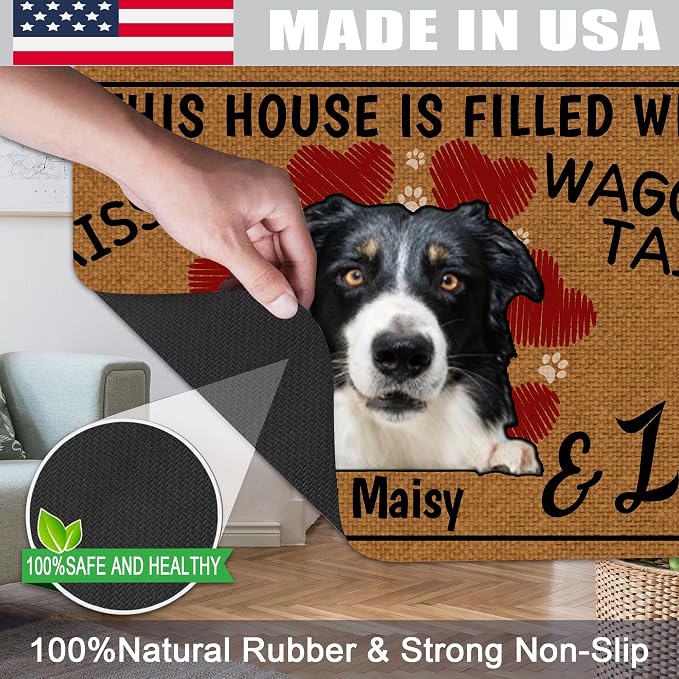 Personalized Dog Cat Mat with Name Photo Custom Placemat Feeding Mats - Image 4