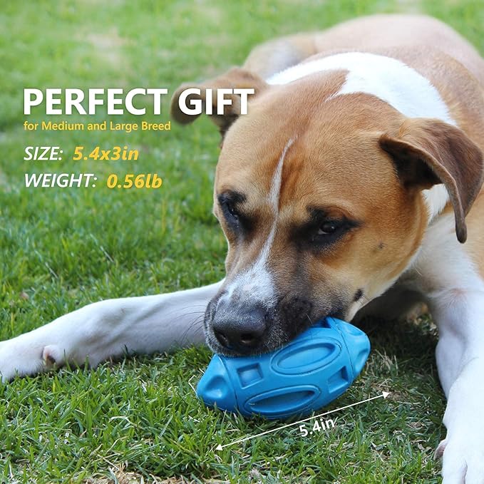EASTBLUE Squeaky Dog Toys for Aggressive Chewers: Rubber Puppy Chew Ball - Image 6