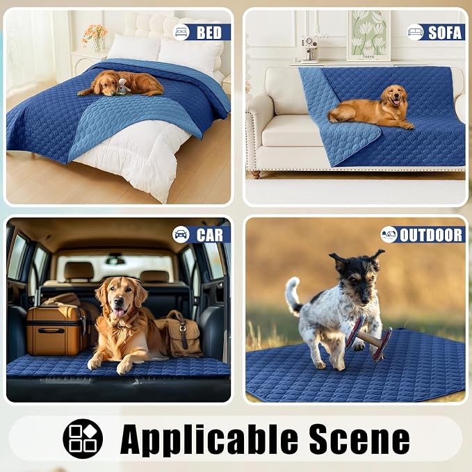 Smiry Waterproof Dog Bed Cover Blanket, Soft Reversible Pet Blanket, Washable - Image 7