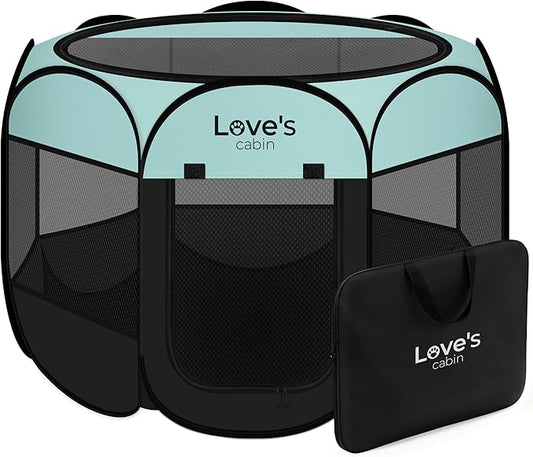 Love's cabin Pet Puppy Dog Playpen, Small Dog Tent Crates Cage Indoor/Outdoor by Lovescabin