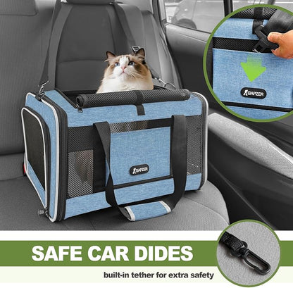 Cat Carrier 18 x 11 x 11 Top Loading Soft-Sided Pet Travel Bag Over 15lbs - Image 8
