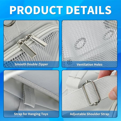 Small Bird Carrier Bag, Portable Travel Parrot Parakeet Carrier Cage - Image 6