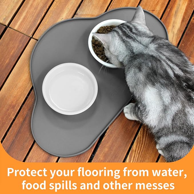 Ptlom Silicone Pet Placemat for Dogs and Cats, Non-Slip Waterproof Dog Feeding - Image 8