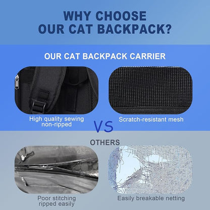 Pesen Cat Backpack Carrier, Breathable & Foldable Pet Carriers - Image 7