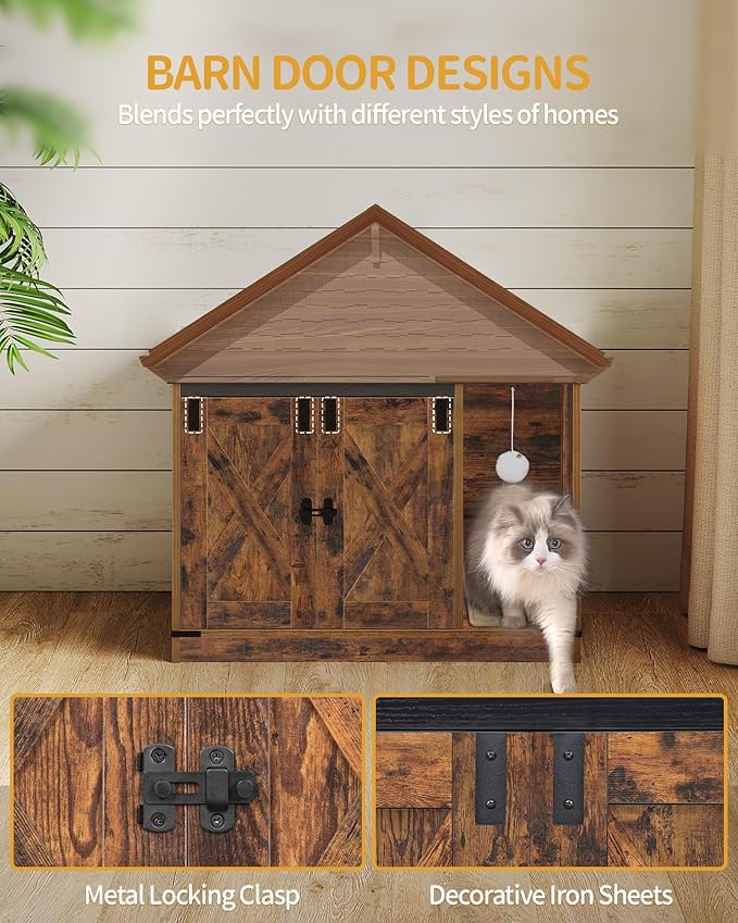 Cat Litter Box Enclosure, Hidden Litter Box Cabinet Furniture - Image 6