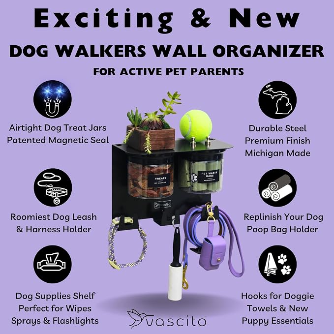 Dog Treat Holder for Wall Storage for Pets, Premium Pet Wall Organizer - Image 5