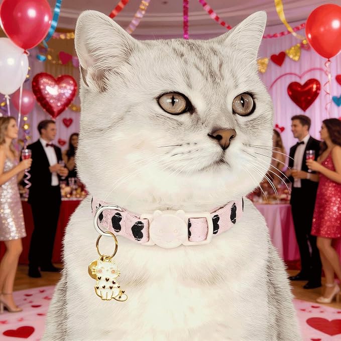 Elegant little tail 2 Pack Cat Collar- Valentines Cat Collars Breakaway - Image 4