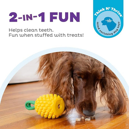 Outward Hound Dental Pineapple Dog Toy & Treat Stuffer, 6.8″ x 3.3″ - Image 2