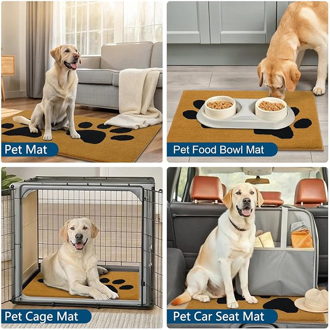 Buganda Dog Door Mat for Muddy Paws, Absorbent Dirt Trapper Washable Indoor - Image 9