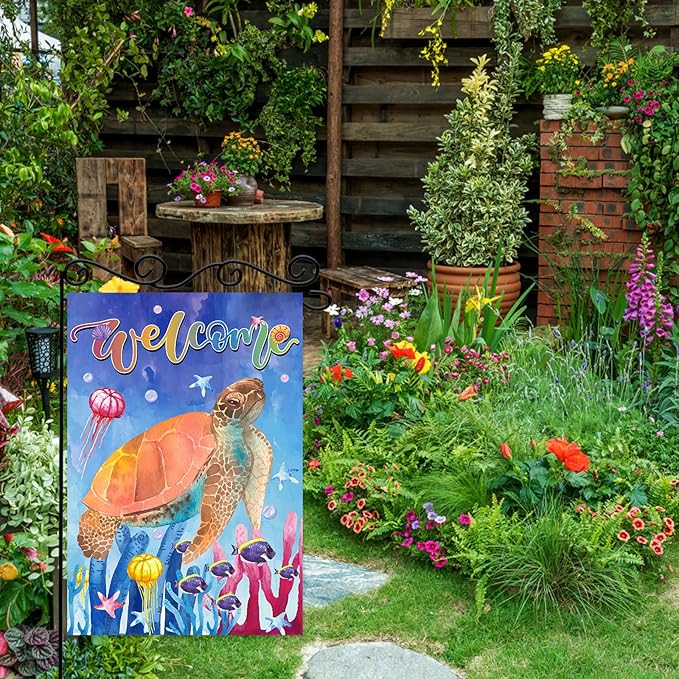 Welcome To Undersea World Garden Flag, Seasonal Outdoor Flag, Welcome Sea - Image 4