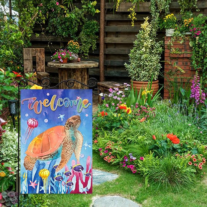 Welcome To Undersea World Garden Flag, Seasonal Outdoor Flag, Welcome Sea - Image 4