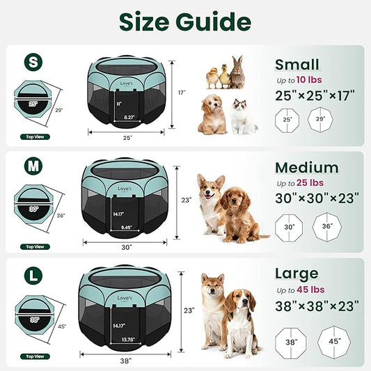 Love's cabin Pet Puppy Dog Playpen, Medium Dog Tent Crates Cage Indoor/Outdoor - Image 2
