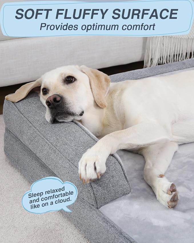 KSIIA Washable Dog Bed XL Senior Dog, Orthopedic Warm Soft Pet Sofa Waterproof - Image 6