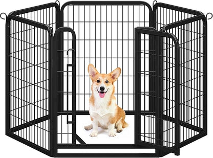 Yaheetech Dog Playpen Outdoor, 32 inch 6 Panels Dog Pen Indoor Heavy Duty Puppy by Yaheetech