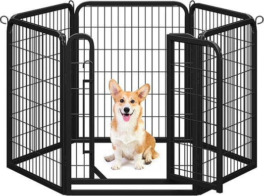 Yaheetech Dog Playpen Outdoor, 32 inch 6 Panels Dog Pen Indoor Heavy Duty Puppy by Yaheetech