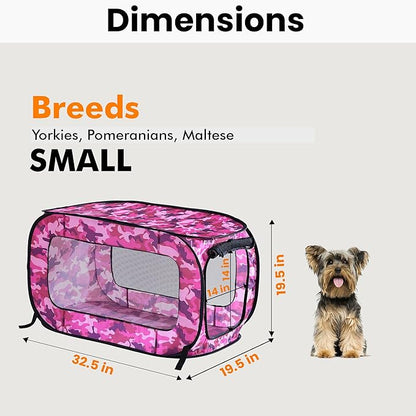 Beatrice Home Fashions Portable, Collapsible, Pop Up Kennel Travel Cat and Dog - Image 2