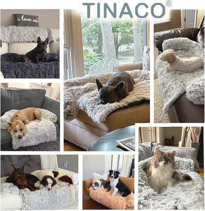 Calming Dogs/Cats Bed Mats, Dog Pad Washable Removable Couch Cover, Plush Long - Image 3