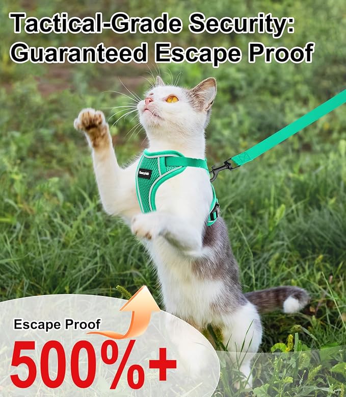 Cat Harness and Leash for Walking Escape Proof Soft Adjustable Cat Leash - Image 2