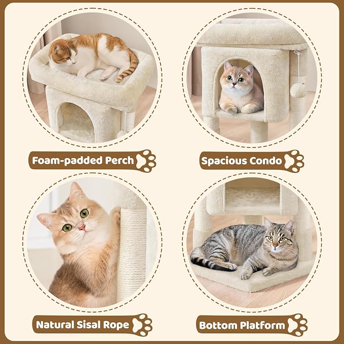 Yaheetech 23.5in Cat Tree Tower, Cat Condo - Image 3