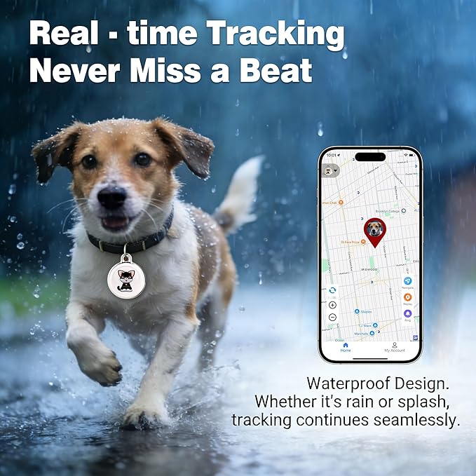 Smart GPS Tracker for Dogs|mini Easy to use Cat GPS Tracker|Waterproof and - Image 3