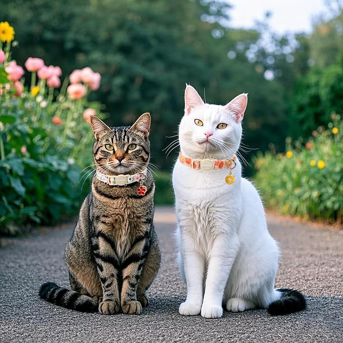 2 Pack Flower Cat Collars Breakaway - Image 6