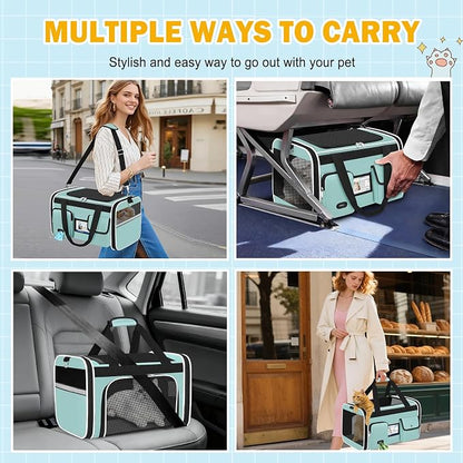 HUANLANG Soft-Sided Cat Carrier Airline Approved, Dog Carriers - Image 9