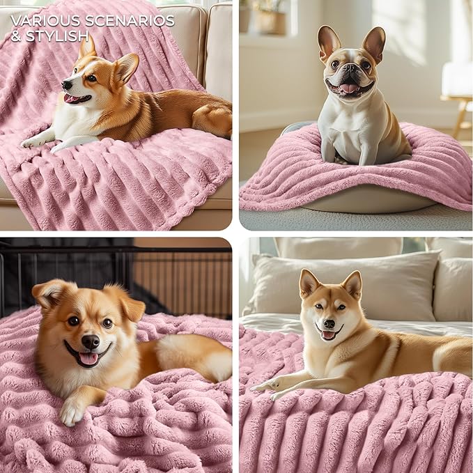 LINENLUX 1 Pack 3 Soft Fleece Dog Blanket - Image 4