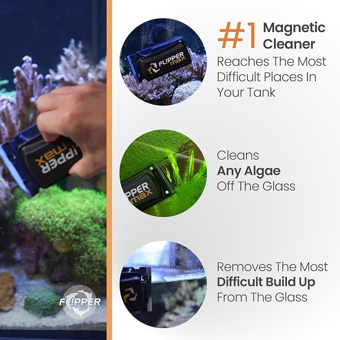 FLIPPER Max Magnetic Aquarium Glass Cleaner – 2-in-1 Scrubber and Scraper - Image 5