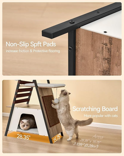 FourFurPets 72.4" Cat Tree, Modern Cat Tower - Image 9