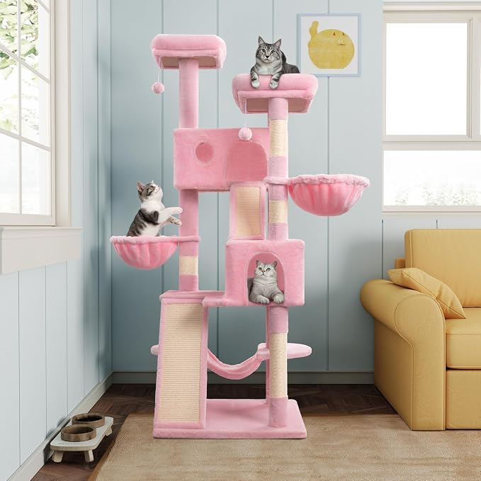 MUTICOR 66 Inches Multi-Level Large Cat Tree Tower - Image 2
