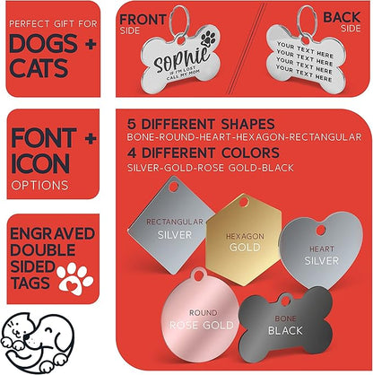 Stainless Steel Engraved Pet ID Tags - Image 2