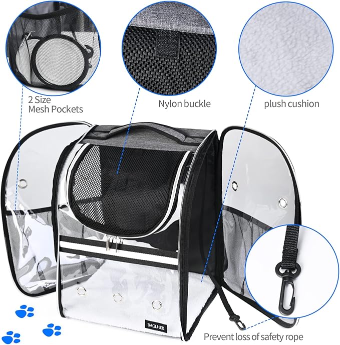 BAGLHER Cat Carrier Backpack, Airline Approved Pet Travel Carrier - Image 4