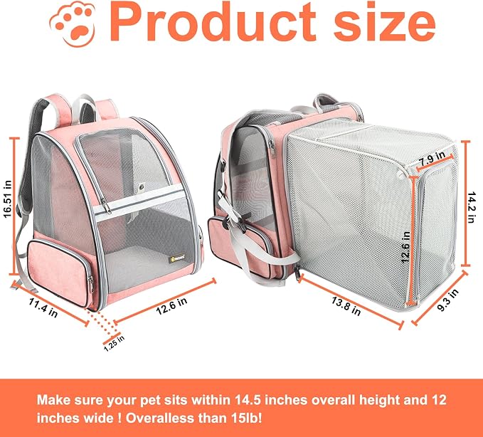 Texsens Innovative Traveler Bubble Backpack Pet Carriers - Image 2