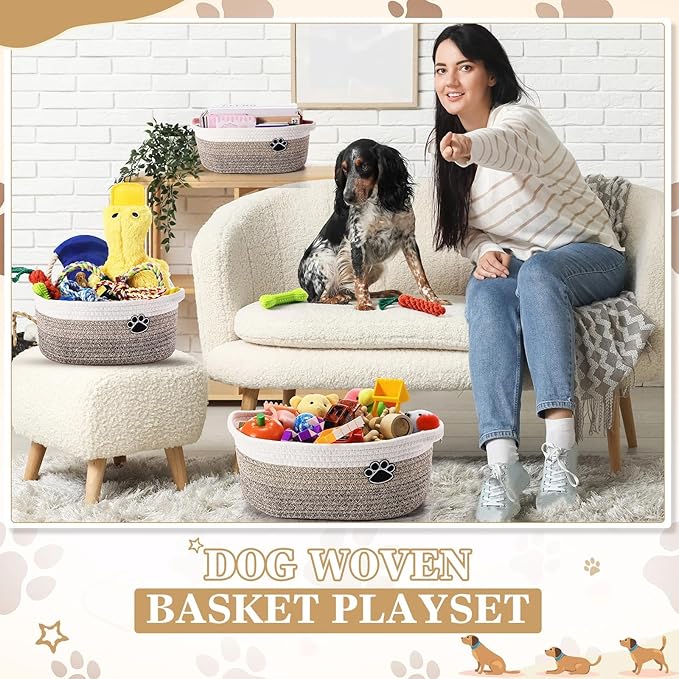 Zopeal Puppy Dog Toy Gift Storage Basket - Image 5