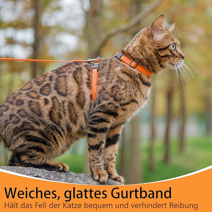 PUPTECK Adjustable Cat Harness and Leash Set Escape Proof Kitten Strap Collar - Image 7