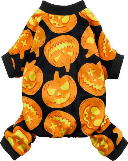 Fitwarm Halloween Pumpkin Dog Pajamas, Funny Dog Winter Clothes by Fitwarm