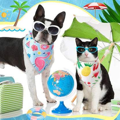 Chunful 100 Pieces Dog Bandanas Bulk Summer Pet Bandanas Pack Triangle Scarf - Image 4