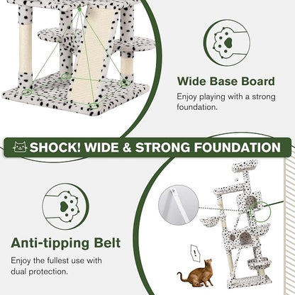 MUTICOR 66 Inches Multi-Level Large Cat Tree Tower - Image 6