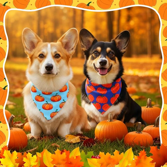 Aliceset 180 Pcs Fall Dog Bandanas Bulk Thanksgiving Bandana - Image 5