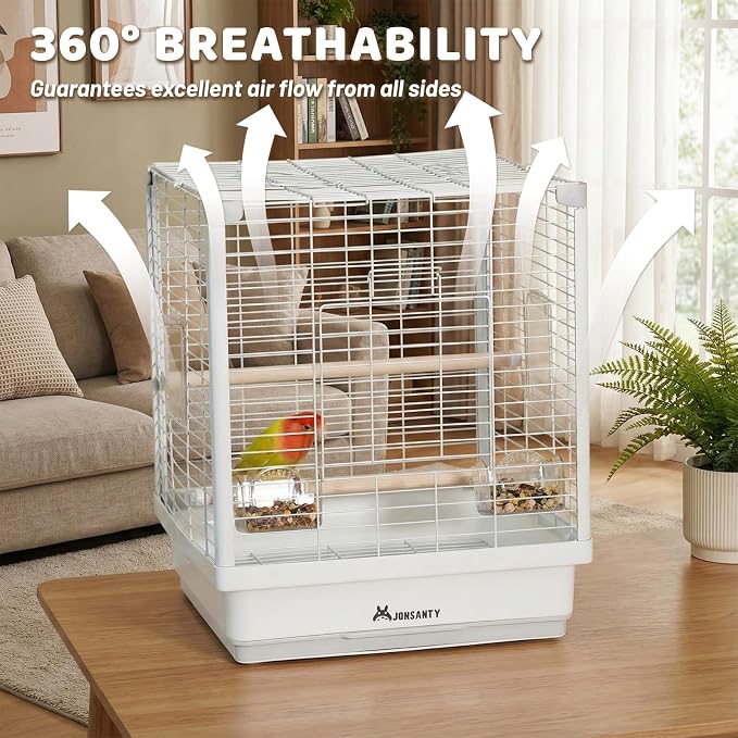 17.3" Portable Travel Bird Cage, Parrot Cage, Ample Room - Image 4