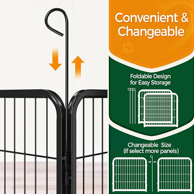 Yaheetech Dog Playpen, 24 inch 2 Panels Dog Pen - Image 7