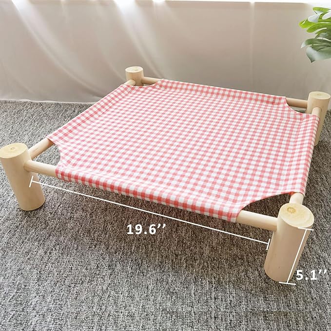 Pozico Elevated Cat & Dog Bed – Wooden Frame Pet Hammock - Image 3