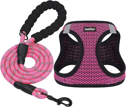 Dog Harness Step-in Breathable Puppy Cat Dog Vest Harnesses by matilor