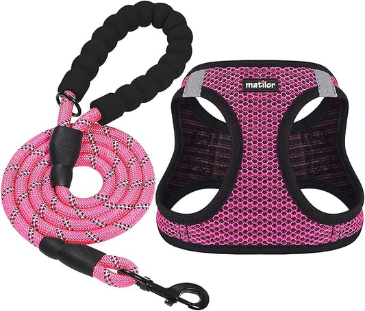 Dog Harness Step-in Breathable Puppy Cat Dog Vest Harnesses by matilor